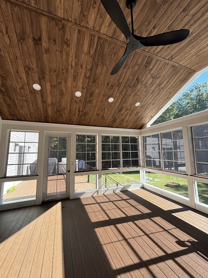 Deck building and repair work for a New Hampshire home