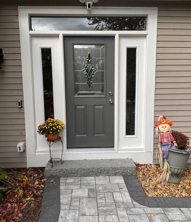 Exterior door replacement with clean trim