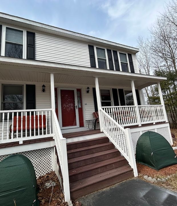 Front porch refresh with new exterior finishes