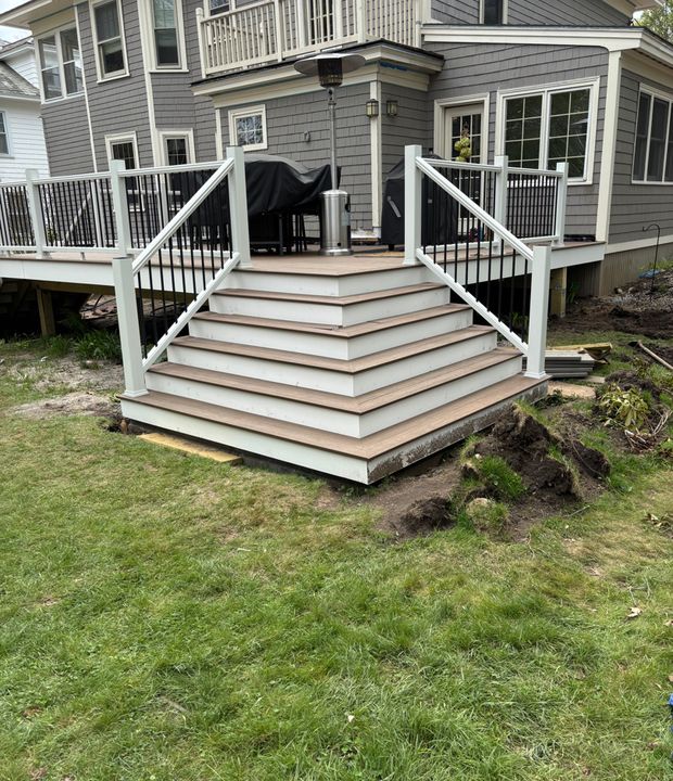 Front porch refresh with new exterior finishes