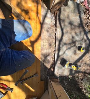 Exterior siding trim and rot repair on a New Hampshire home