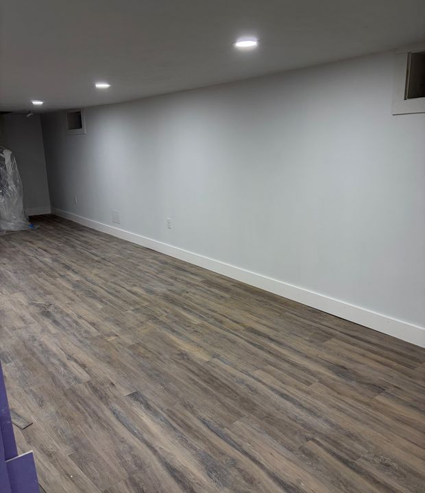 Mudroom update with storage and clean interior finishes