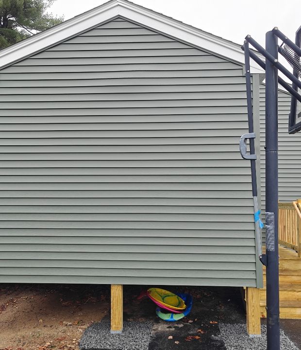 Mudroom update with storage and clean interior finishes