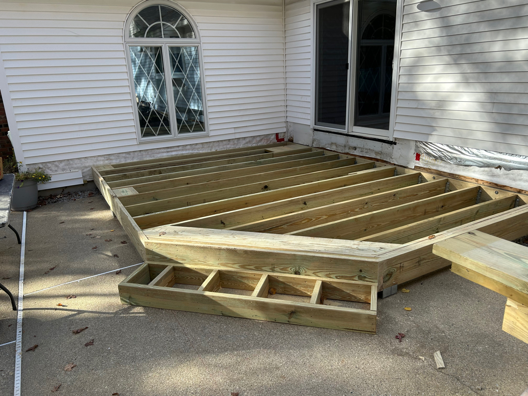pool deck stair and railing project